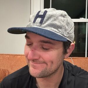 Huckberry Ebbetsfield Flannels Gray and Blue H Cap